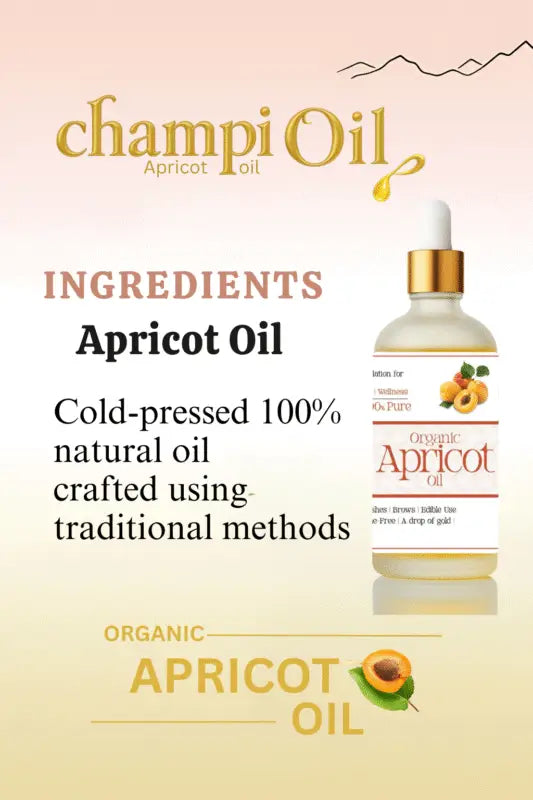 100% pure cold-pressed natural apricot oil from Champi Oil
