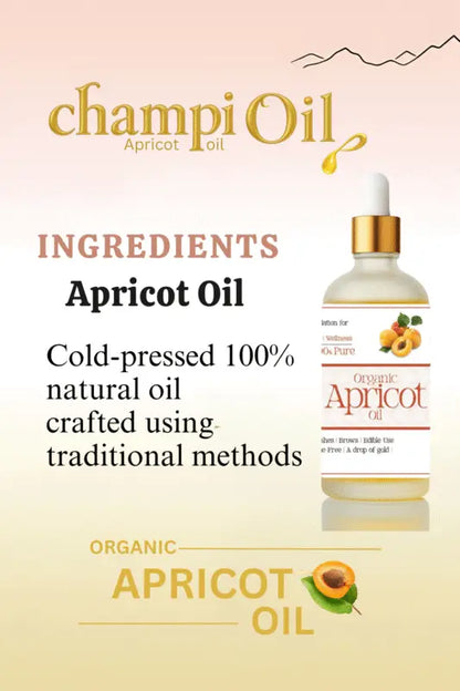 100% pure cold-pressed natural apricot oil from Champi Oil