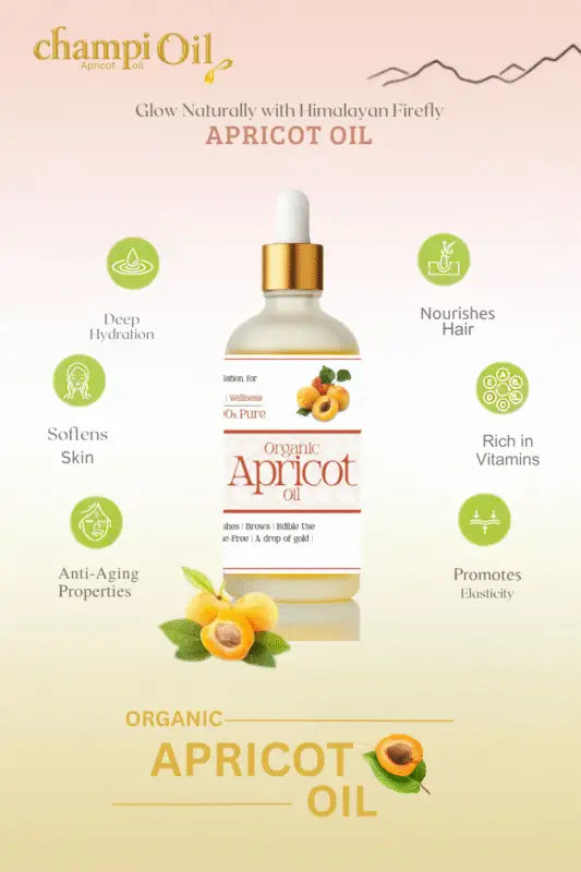Champi Oil Apricot Oil for deep hydration and anti-aging