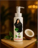 Premium Champi Oil bottle with cold-pressed coconut extract.