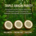 Champi Oil triple-origin coconut purity for maximum nourishment.